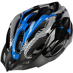 ohfruit Casco Integrally leggero per adulti - Caschi regolabili per mountain bike con cuscinetti e visiera per uomo e donna blu