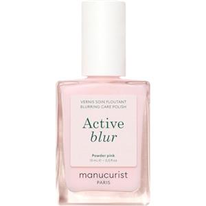 Manucurist Active Blur Rosa Cipria Opaco | Smalto Rinforzante Fragili Effetto Blur, Trasparente - Senza Lampada - Ingredienti Naturali - Vegan