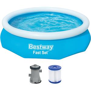 BESTWAY - Piscina Fuori Terra Gonfiabile Fast Set™ con Pompa e Filtro - altezza 76 cm diametro 305 cm
