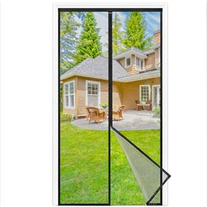 Cinkee NUOVA Zanzariera Magnetica per Porta 120x240 cm,Chiusura Automatica Istantanea,Installazione Senza Trapano,Rete Durevole Antizanzare per Casa, Balcone, Porta Finestra,Nero
