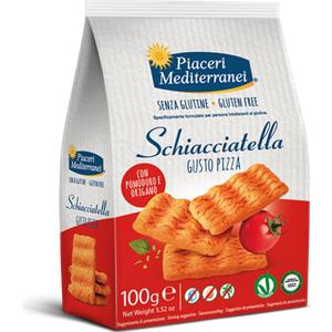 Piaceri Mediterranei Schiacciatella Pizza Snack Senza Glutine 100 g - Gusto Autentico della Pizza
