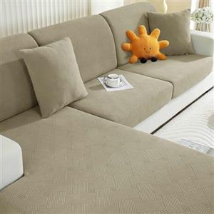 Ystyle Copriseduta Divano Elasticizzato, Copri Cuscini Divano, Coprisedile Per Divano, Universale Copricuscini Per Divani, Copricuscino Copri Seduta Divano(2 Posti, Cachi)