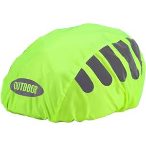 leruiyezs Copri per Casco Bici,Giallo,Elastico Universale,Riflettente Alta Visibilità,Copricasco Antipioggia Impermeabile in Oxford150D,per Caschi Città MTB Trekking,Pieghevole Antivento