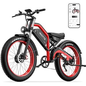 DUOTTS N26 Bici Elettrica Doppio Motore Uomo, Fat Tire 26 x 4.0 Ebike Mountain con 250W Batteria 48V 20Ah, Autonomia di 120Km (PAS), Adatta al Fuoristrada con Sospensioni Idrauliche & App Bluetooth