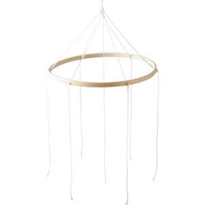 harayaa Telaio Mobile in Legno per Bambini, Fai da Te Arillo da Soffitto, Supporto Mobile Giostrina Culla Neonato, Accessori Letto per Bambini per Lettini, Letto, Balcone, Cerchio, 23 Cm 6 Fori