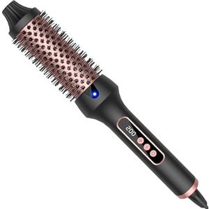 UKLISS Thermal Brush - Spazzola termica agli ioni di litio, display LCD [120 - 200 ℃], spazzola calda, spazzola per capelli, spazzola rotonda, 38 mm
