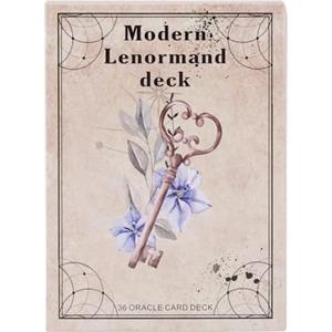 Mimoqk Tarocchi Deck, Modern Lenormand Oracle Cards, English Version Divination Set for Friends Gathering, Standard Fortune Playing Deck, Mistical Guidance Tool, 4.09x2.87 pollici