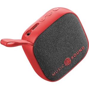 Music Sound MINI - Speaker Bluetooth Compatto 3W, Autonomia 4 Ore, Finiture Morbide Rosso