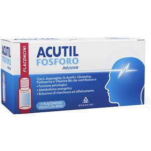 Angelini Acutil Fosforo Advance - Integratore per Memoria e Concentrazione - 10 Flaconcini