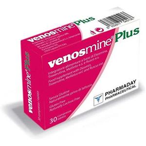 Venosmine Plus - Nutraceutico per la Circolazione Venosa con Diosmina e Troxerutina - 30 Compresse
