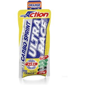 Proaction Carbo Sprint Ultra Race Gel Energetico al Limone 60 ml - Apporto Rapido di Carboidrati Senza Gonfiore