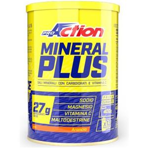 Proaction Mineral Plus Limone 400g - Integratore Sportivo con Carboidrati e Sali Minerali