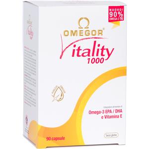 U.G.A. Nutraceuticals Srl Omegor Vitality 1000 90 Capsule - Integratore di Omega-3 per funzione cardiaca e trigliceridi