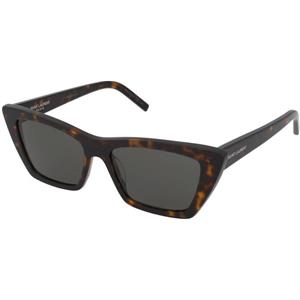 Saint Laurent SL 276 Mica 002 | Occhiali da Sole Graduati o Non Graduati | Prova Online | Plastica | Cat Eye, Ovali / Ellittici | Marrone, Havana | Adrialenti