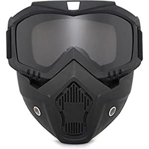 Baceyong occhiali da motocross, casco da bici da sci rimovibile con protezione UV convertibile