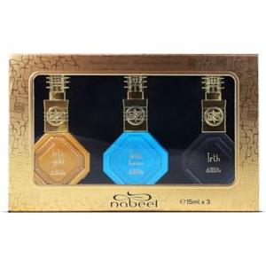 Nabeel Irth Collection Miniature tre fragranze EDP in scatola regalo da 15 ml per