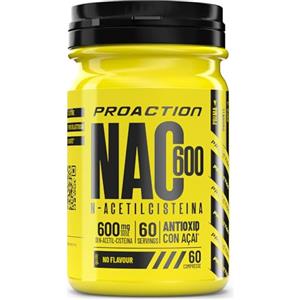 ProAction NAC N-Acetil-Cisteina | NAC 600 mg con Açaí per Azione Antiossidante Potente | NAC Integratore Vegano, Alto Dosaggio, Senza Additivi | Precursore del Glutatione | Sostiene Difese Immunitarie