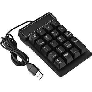 Tiiyee Tastierino Numerico, Tastiera Numerica con Porta Usb Keyboard Numerico Portatile Mini Elettronica Accessorio 19 Tasti per Laptop PC Computer Desktop L'Inserimento dei Dati Contabilità Finanziaria