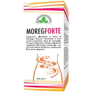 Benessere Moringa Moreg Forte Sciroppo 200 ml - Integratore per il Transito Intestinale con Moringa e Succhi Concentrati