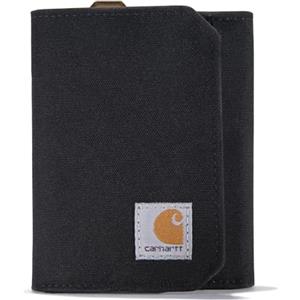 Carhartt Trifold, Portafogli Durevole da Uomo, Disponibile in Pelle e Tela, Anatra in Nylon (Nero), Taglia Unica