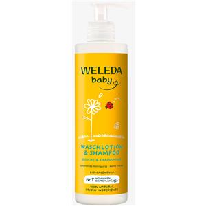 Weleda Babywash Corpo e Capelli Calendula 200ml - Detergente cremoso 2 in 1, delicato per gli occhi