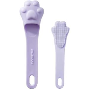 Generic Scrubber manuale per il viso, morbido e confortevole, in silicone, forma di di gatto, spazzola per il viso in silicone, detergente per la pulizia dei pori del naso, viso, guance, fronte