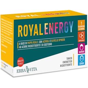ERBA VITA Royal Energy integratore alimentare di Pappa Reale ideale per un sostegno tonico-energetico e ricostituente, 10 flaconcini