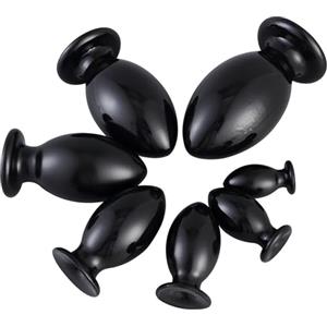 DstoLusre Enorme Plug anale Grande Butt Plug morbido Dildo anale 7 dimensioni Espansore dell'ano Perline anali Punto G Dilatatore vaginale SM Plug anale Giocattoli del sesso for uomini Donne(Black Sch