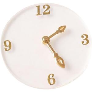 CRDARAAV Orologio in miniatura trasparente per casa delle bambole per giocattoli finti micro paesaggi scenici fotografici