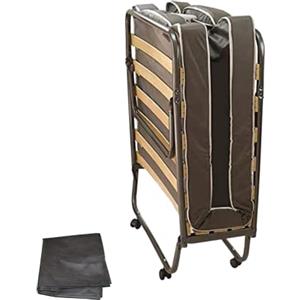 Tomaino - Brandina Pieghevole Con Materasso Ortopedico Letto Singolo Per Ospiti Pieghevole, Branda 80x190 Con Rotelle e Copertura Inclusa