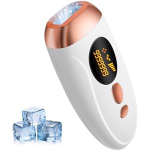 Ownicee Epilatore Luce Pulsata IPL con Funzione Ghiaccio, 999.999 Flash, 5 Livelli di Energia, Risultati Duraturi, Epilazione Laser Indolore per Donna e Uomo, Viso, Corpo, Ascelle, Bikini