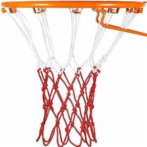 Saraoriginalshop Confezione 2 Reti Canestro da Basket Super Resistenti Tricolore Bianco Rosso Blu 12 Anelli Standard 48 Cm Ricambio Rete Sport (PRO)
