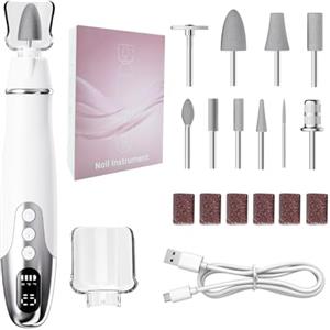 Leopacat Trapano Per Unghie, Lima Elettrica Professionale Senza Fili Per Manicure E Pedicure, Kit Macchina Portatile Per Unghie In Gel Acrilico, Unghie Dei Piedi Spesse, Set Di Lime Per Levigare