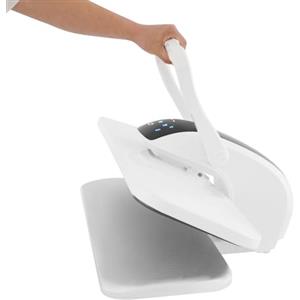 Wiyuer Pressa a vapore intelligente da 2200 W, touch screen, 90 - 200 °C, spegnimento automatico, con serbatoio dell'acqua da 1 l, per lana di seta di nylon (bianco)