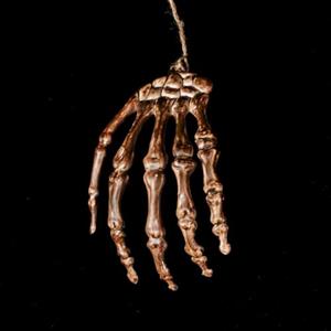 Umiin Decorazioni di Halloween, teschio, ossa, mani, per la vigilia di Halloween in stile gotico, decorazioni per interni, accessori per feste, ornamenti, scheletro (Giallo appassito)