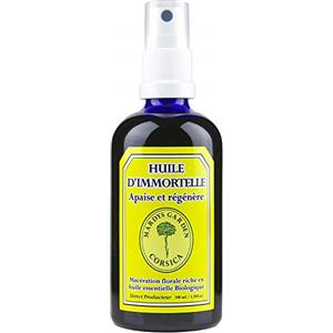 MARDYS GARDEN Olio di Elicriso Italiano (Helichrysum Italicum) 100ml. Fatto in Corsica. Pronto all'uso, macerato di fiori BIO con olio essenziale BIO di Elicriso
