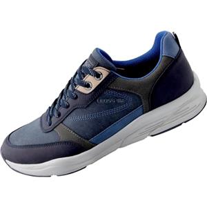 LEOSS ORIGINAL Sneakers Uomo Scarpe da Corsa Uomo Leggere Traspiranti Confortevoli Ammortizzate Classiche Antiscivolo Resistenti (Blu Scuro, 42 EU, MU9573-3)