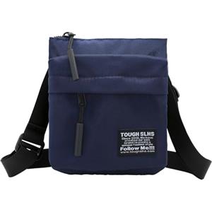 FuninCrea 7x6 Pollici Borsello Uomo Tracolla Piccolo Tasche Doppie con Zip Sling Bag Uomo come Portafoglio, Nylon Impermeabile Viaggio Mini Zaino Monospalla Uomini per Telefono, Blu