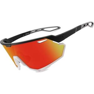 SINSPORT eyewear Oversized Occhiali Sportivi Uomo Donna, Occhiali Ciclismo Running Bici MTB Baseball Sport Anti-UV