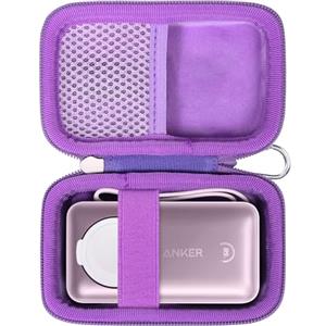 Khanka Custodia rigida di ricambio per Anker MagGo Power Bank per Apple Watch 10.000 mAh, custodia da viaggio per batteria Anker 35 W Max (solo custodia) (Viola)