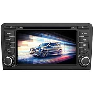 AWESAFE Autoradio 2 Din per Audi A3 S3 RS3 8P 2006-2012 (WinCE) 7 Pollici Car Stereo Radio con Funzione CD DVD SD USB DAB Bluetooth MirrorLink Controllo del volante (DAB Antenna esclusa)