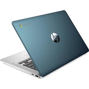 HP Chromebook 14a-na0007sl, Intel Celeron N4120, 4GB RAM LPDDR4, eMMC da 64GB, Display da 14 FHD, IPS, Antiriflesso, Scheda grafica Intel UHD 600, Wi-Fi, ChromeOS, Webcam HD, Forest Teal