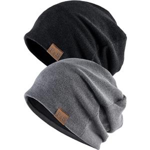 Bafiwu Cappello invernale da uomo, berretto caldo in maglia, berretto a teschio, per corsa a piedi, ciclismo, sci, jogging, escursionismo, uomo, donna, inverno
