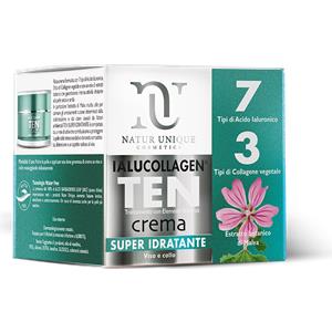 Natur Unique Ialucollagen Ten Crema Super Idratante Viso e Collo 50 ml con Ialucollagen e Estratti Botanici