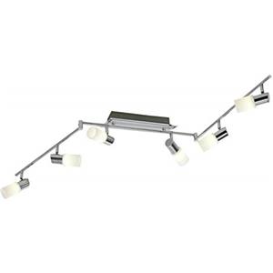 Trio Leuchten Lampada A Barra Con 6 Spot, Alluminio Trio 821410605 Clapton Faretto LED, 6x4.5 W, Cromo, 150 cm 5 W, Unica