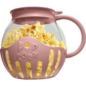Meindin Ciotola per popcorn per microonde, in vetro borosilicato da 2 l, con coperchio e manici, ciotola in vetro borosilicato per microonde e senza BPA, per serate cinematografiche per bambini
