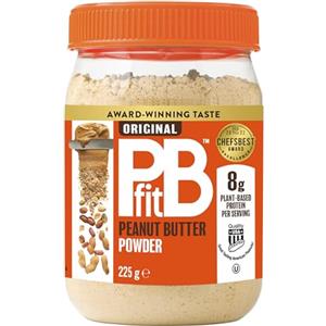 PBfit Original Peanut Butter Powder - Burro di Arachidi Degrassato ad Alto Contenuto Proteico e Povero di Grassi - Proteine Vegetali per Frullati, Dolci, Colazione, Spuntini e Merende… - 225 g