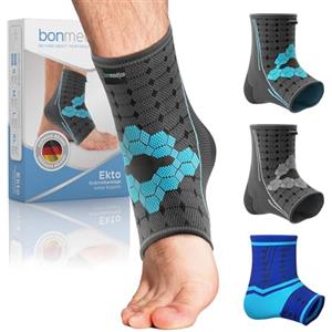 bonmedico Tutore Caviglia - Cavigliera Ortopedica a Compressione per Uomo e Donna - Fascia Elastica Sportiva per Supporto Piede e Caviglia, Traspirante e Unisex, Taglia M