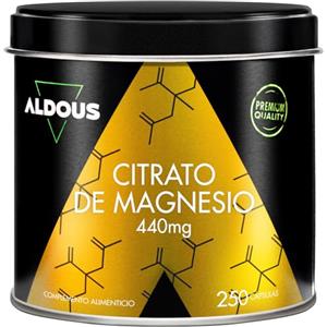 Aldous Bio Magnesio Citrato - 250 Capsule - 440 mg di Magnesio Elementare - Altamente Biodisponibile - Per Stanchezza e Affaticamento - Ossa e Articolazioni, Muscoli - ALDOUS
