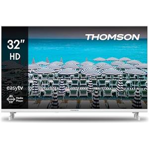 THOMSON 32 Pollici LED HD TV Easy TV - 32HD2S13W - Funzionalità avanzate e telecomando retroilluminato